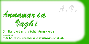 annamaria vaghi business card