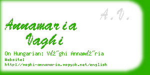 annamaria vaghi business card